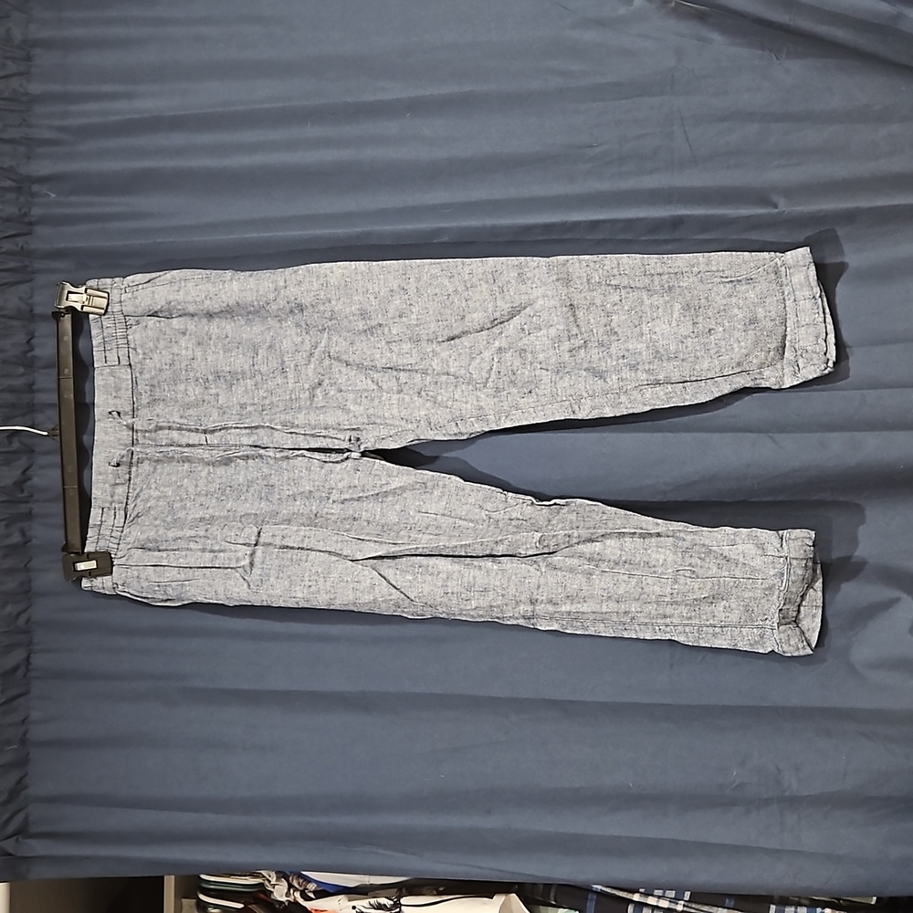 Cropped Linen Pants, XS